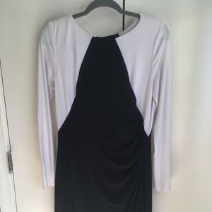 Black and white dress. Ralph Lauren. Long sleeves.